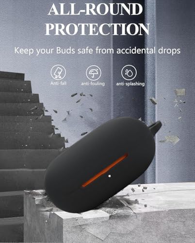 MEMELOKA Coque Antichoc en Silicone Souple pour Beats Powerbeats Pro 2 - Noir pour Sportif Actif - Protection Élevée - N