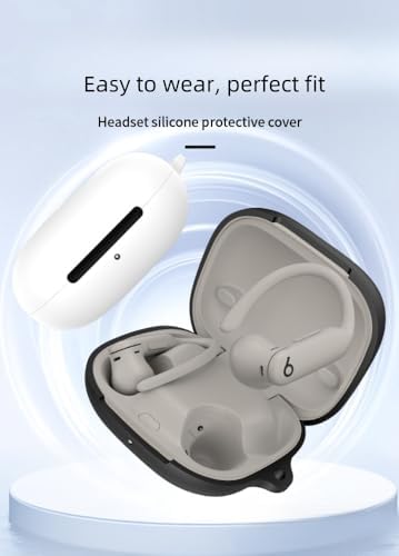 FTRONGRT Coque Antichoc Silicone Noir Beats Powerbeats Pro 2 ÉcouteursCompatible avec FTRONGRT Noir