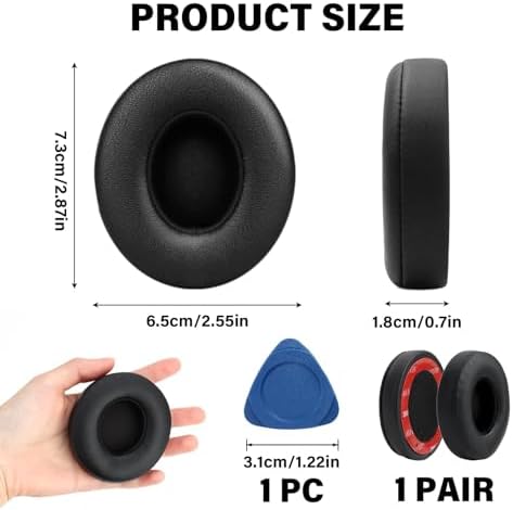 Écouteurs Beats Solo 3 et Solo 2 Coussinets de Remplacement en Mousse et Cuir de Protéine Coussinets D'oreille Comfortab