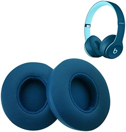 Coussinets de rechange en cuir synthétique Beats Solo |0 bleu turquoise pour casque sans fil | Durabilité & Style | Casq