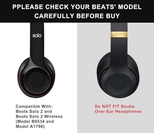 Coussinets d'oreille Beats Solo 3 Noir en Mousse À Mémoire De Forme Compatible Solo 2 3, Amortissement Excellent Pour Vo