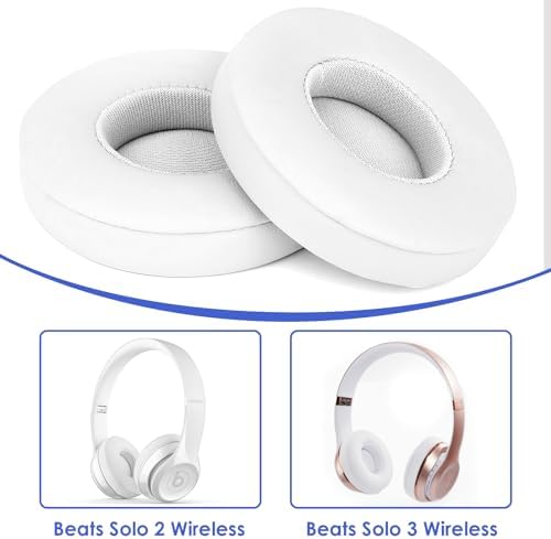 Coussins d'oreille Beats Solo 2/Solo 3 en mousse à mémoire de forme - Remplacement Oreillettes US