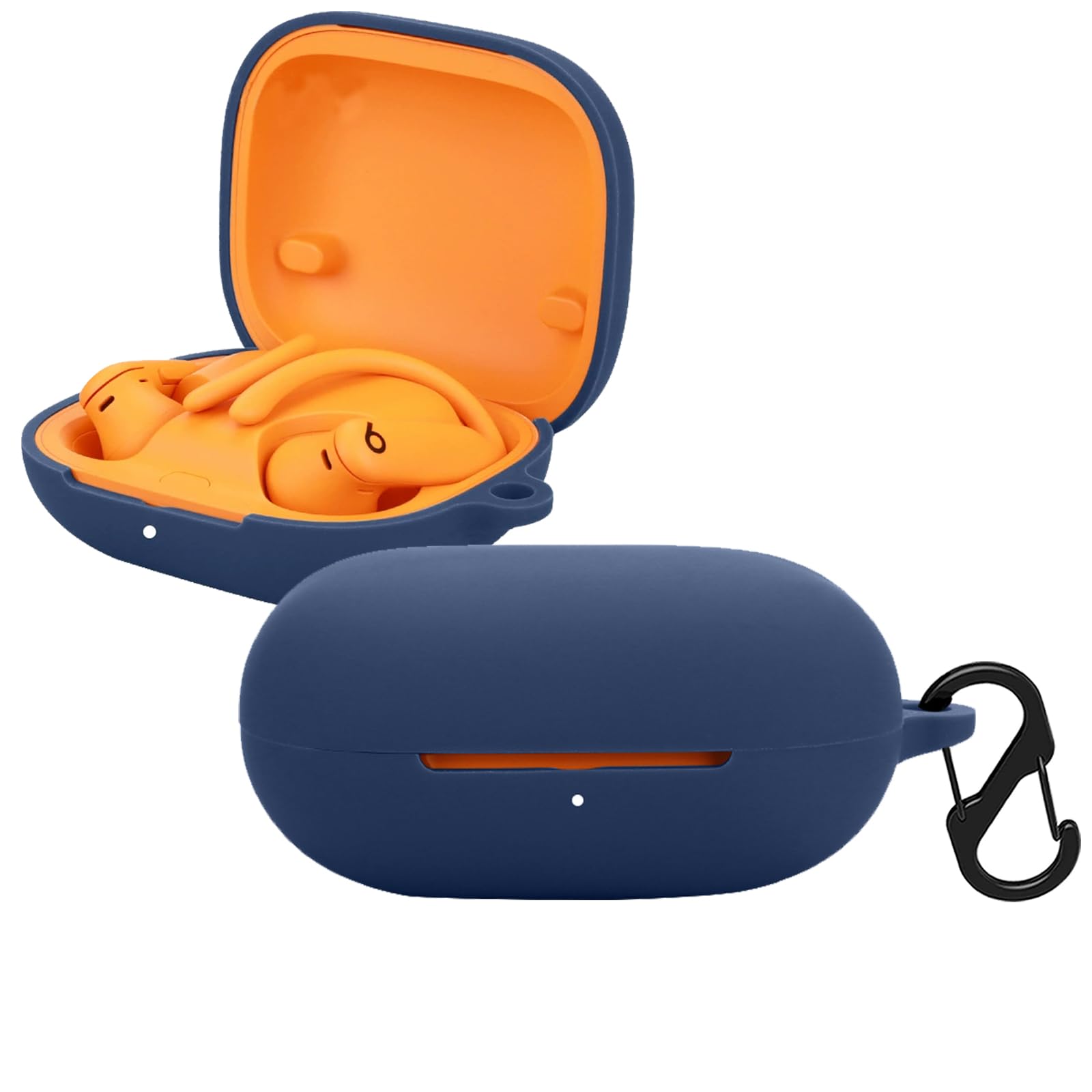 Coque Beats Powerbeats Pro 2 Bleu, Protection En Silicone Ultra Mince, Antichoc Et Couverture Complète Avec Mousqueton