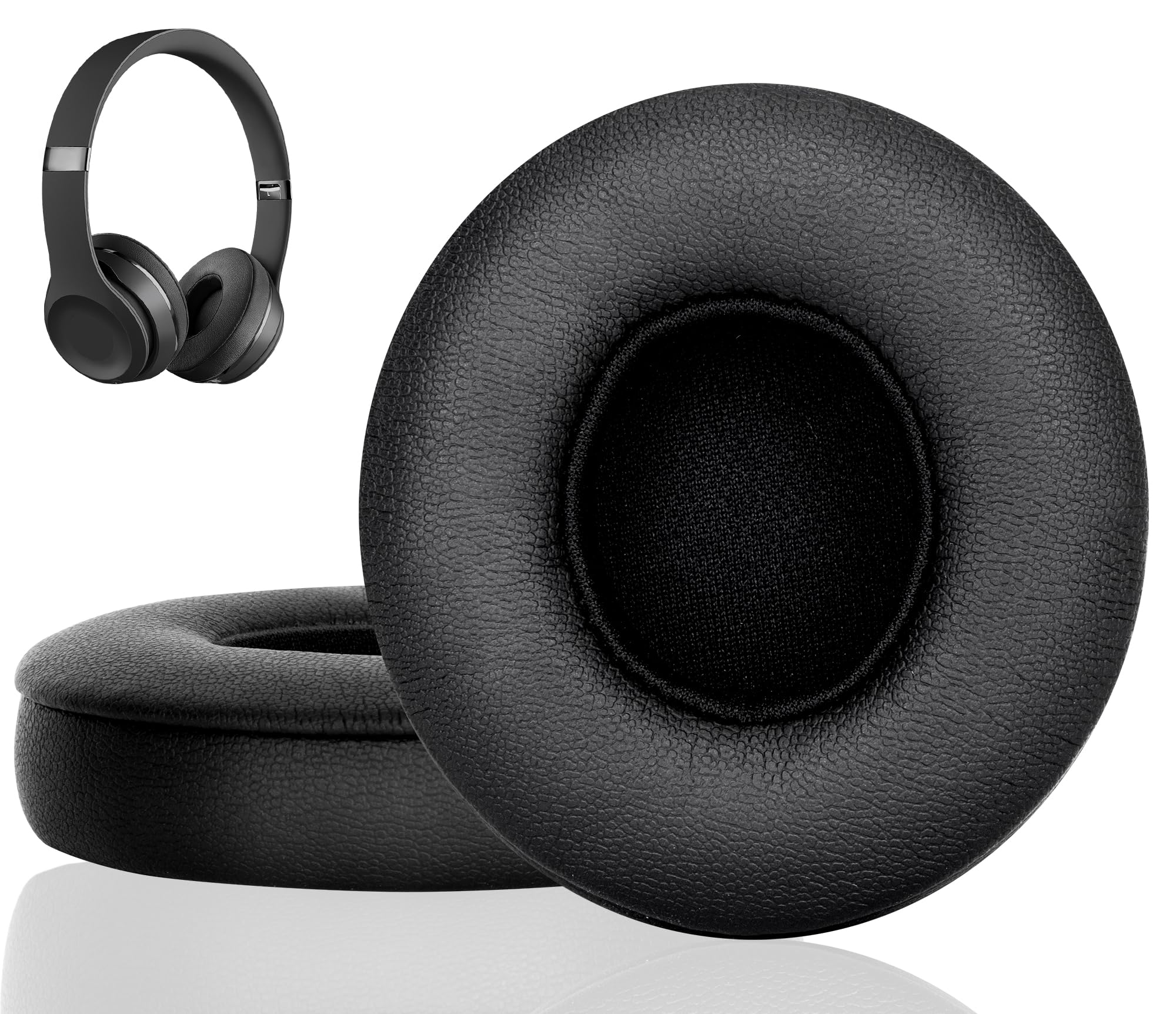 Coussinets d'oreille Beats Solo 3 Noir en Mousse À Mémoire De Forme Compatible Solo 2 3, Amortissement Excellent Pour Vo